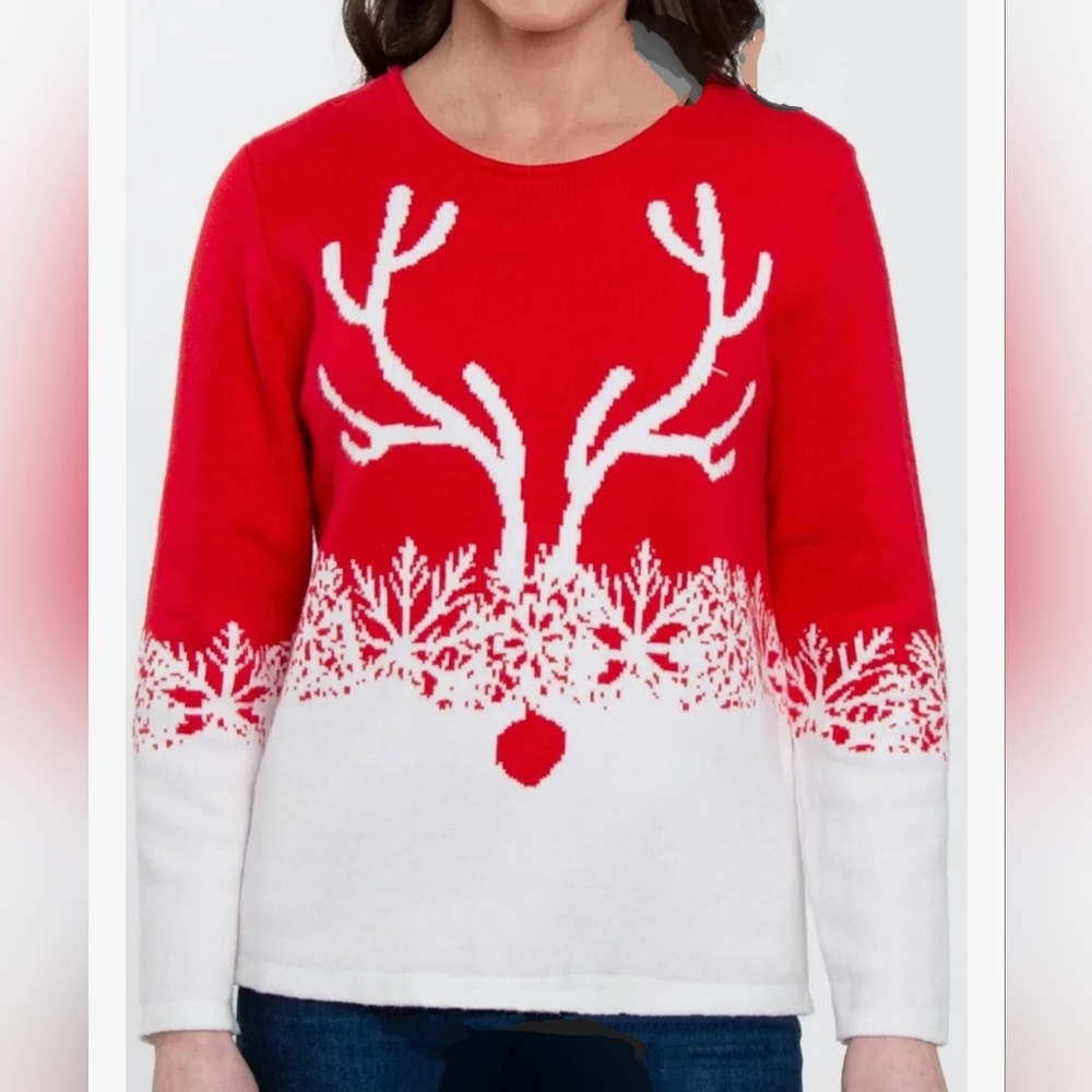 Howards women's Christmas Reindeer Sweater  M/L-1